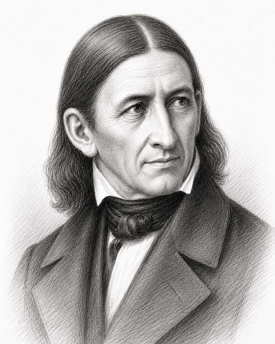 Friedrich Fröbel (1782–1852), Bleistiftporträt